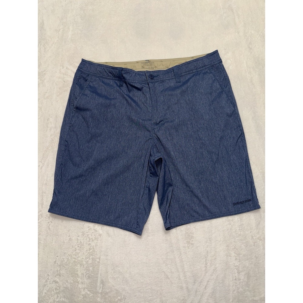 Patagonia Mens Blue Wavefarer Walk Shorts Quick Dry Granola Gorp Size 38